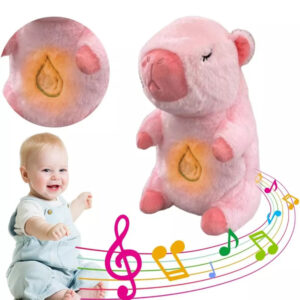 Peluche Capibara Respira con Música color Rosa