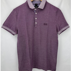 HUGO BOSS Regular Fit 100%  Cotton Polo Shirt Purple Talla S